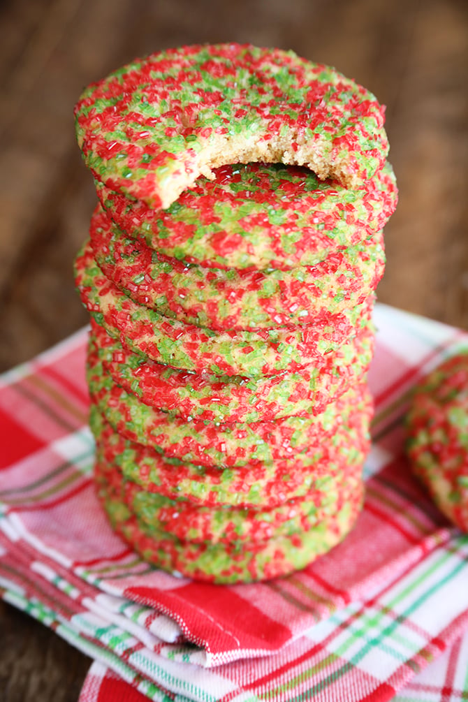 Stack of Chewy Sugar Cookies