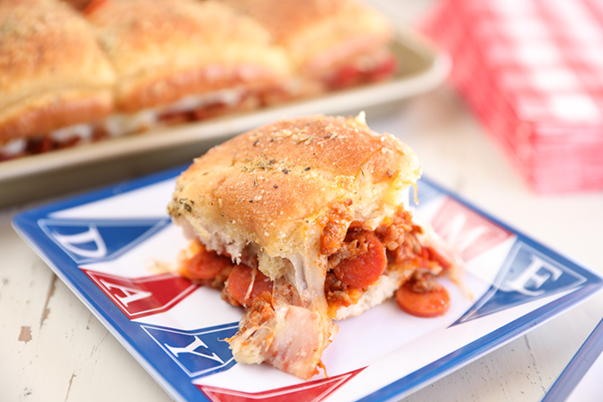 One Easy Pizza Sloppy Joe Slider on a plate