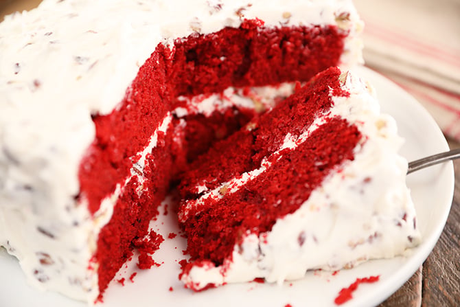 Slice of Perfect Red Velvet Cake