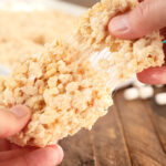 Gooey pull of Brown Butter Rice Crispy Treats