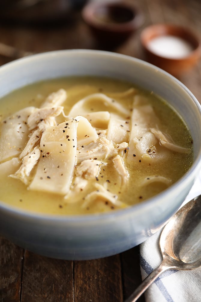 Bowl of Southern Chicken and Dumplings