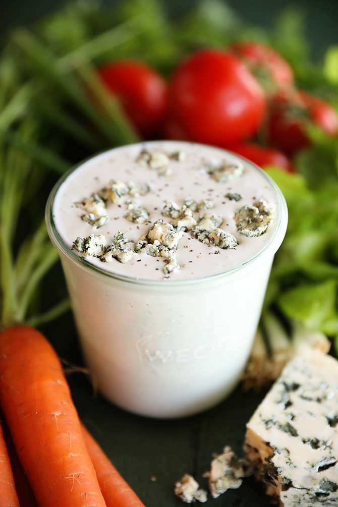 Jar of Chunky Buttermilk Blue Cheese Dressing