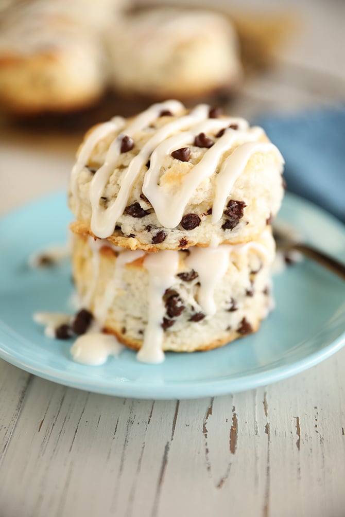 Stack of 2 Chocolate Chip Biscuits