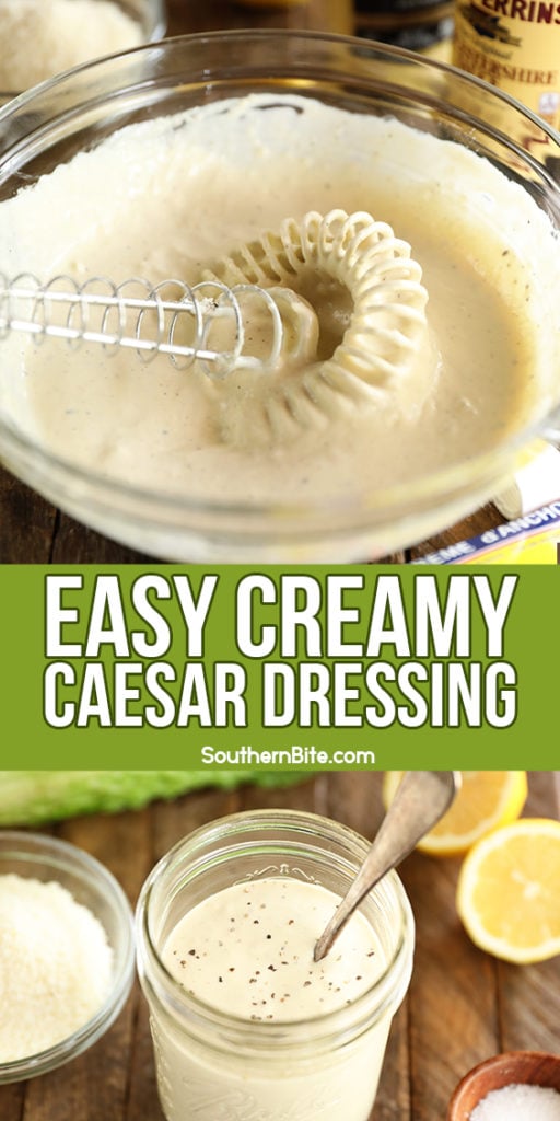 Easy Creamy Caesar Dressing - image for Pinterest