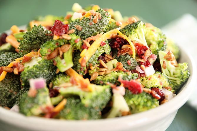 Bowl of Easy Broccoli Salad