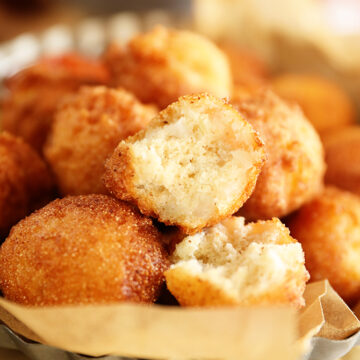 Basket of Sweet Onion Hush Puppies