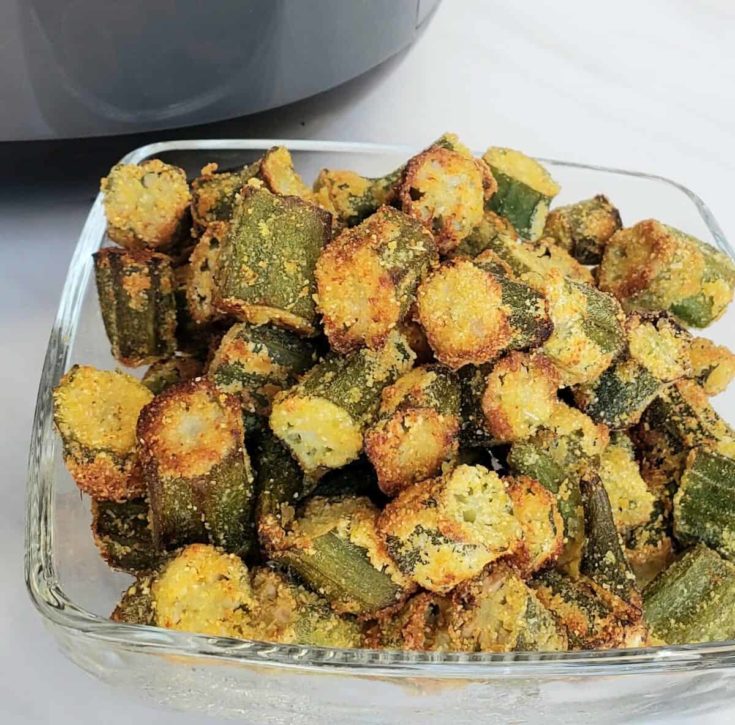 Image for Oven-Fried Okra {Air Fryer Option} - Grits and Gouda
