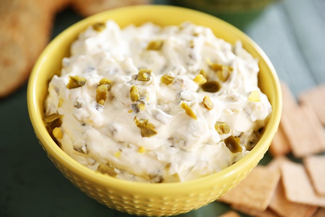 Bowl of 3 Ingredient Candied Jalapeño Dip
