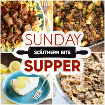 collage of recipes for sunday supper