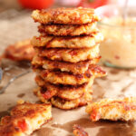 Stack of Tomato and Pimento Cheese Fritters