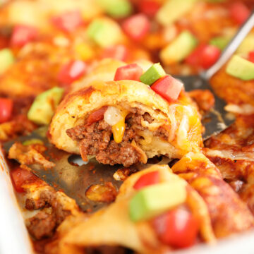 Look inside Enchilada Crescent Roll-Ups