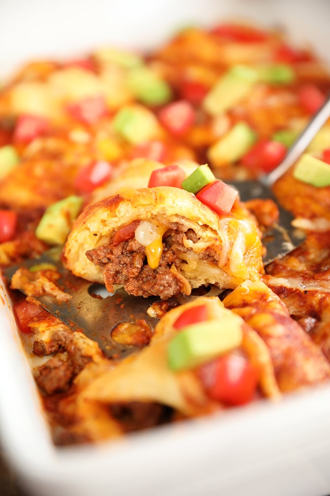 Look inside Enchilada Crescent Roll-Ups