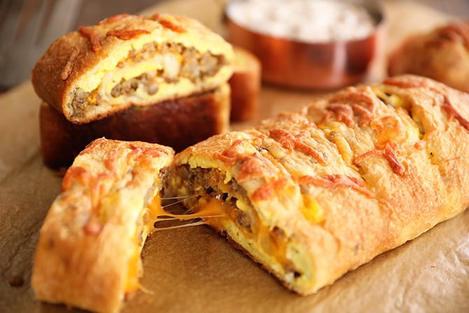Slices of Breakfast Stromboli