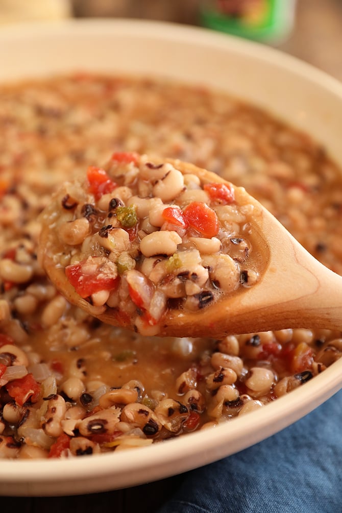 spoonful of Spicy Creole Black-eyed Peas