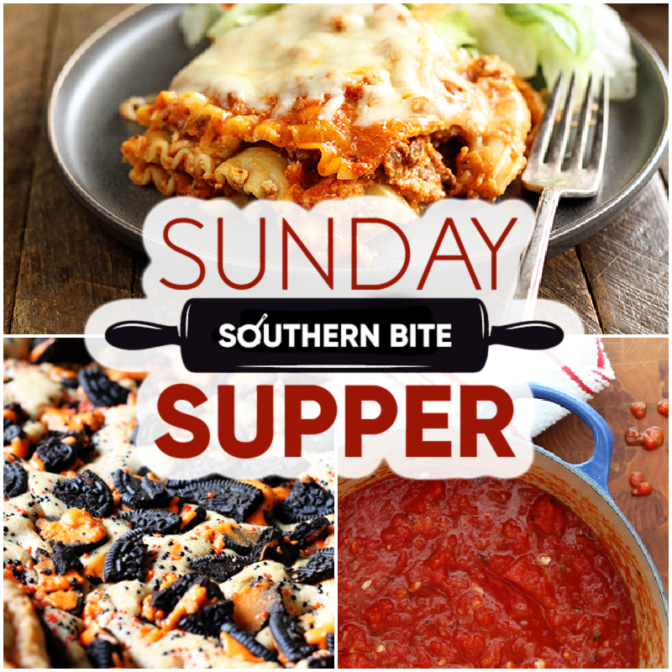 Collage of recipe images for Sunday Supper # 13
