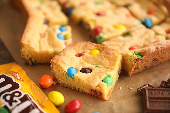 slices of Cake Mix Cookie Bars