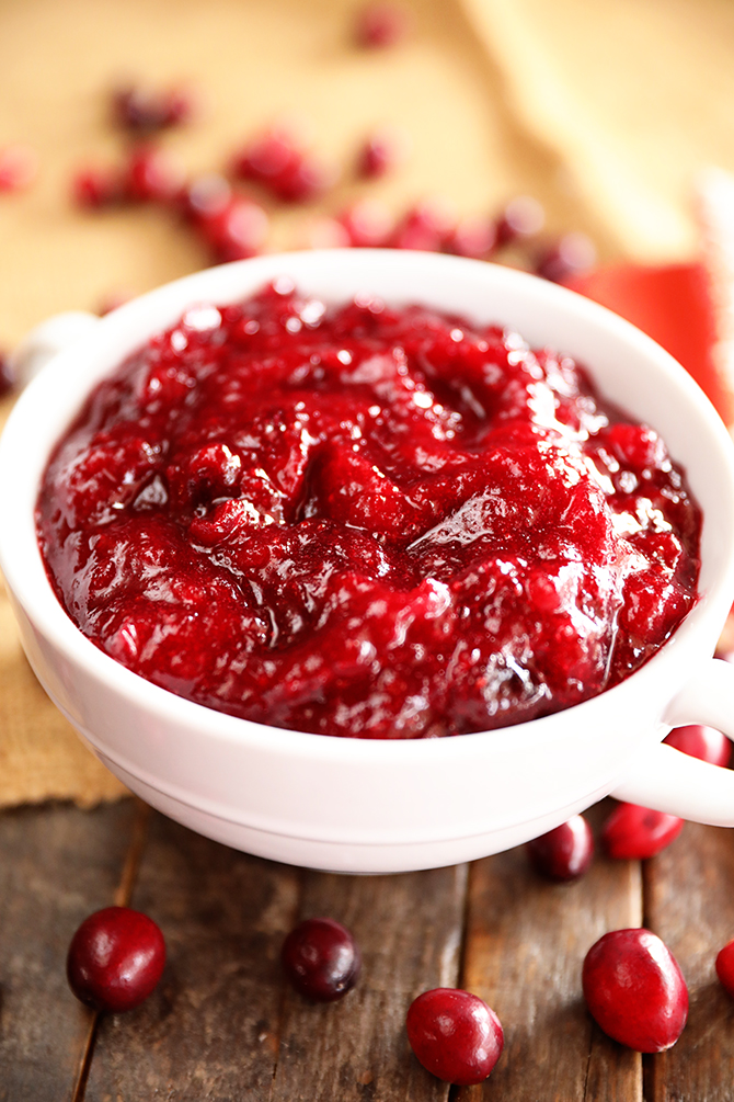 Easy Cranberry Sauce in a bowl