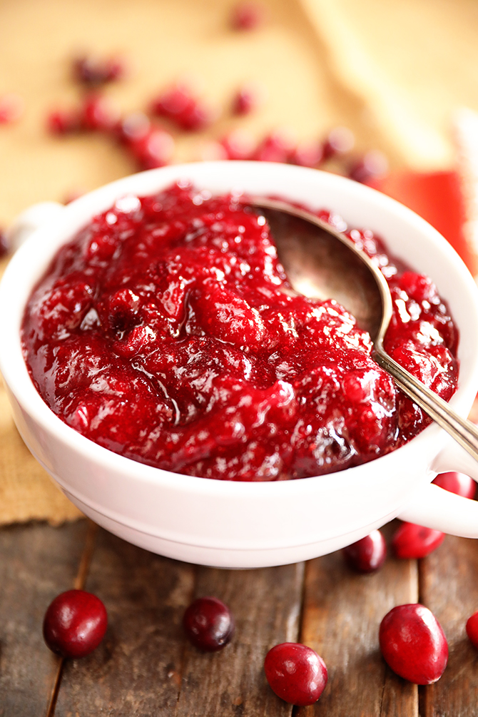 Easy Cranberry Sauce in a bowl