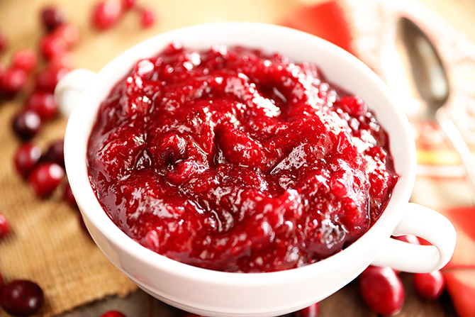 Easy Cranberry Sauce in a bowl