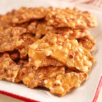 pieces of Microwave Peanut Brittle.