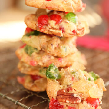 Stack of Old Fashioned Fruitcake Cookies