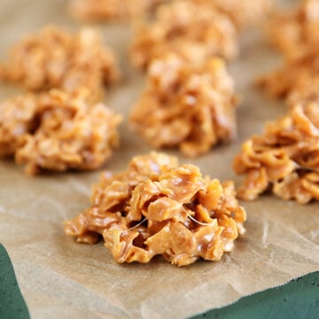 Easy Cornflake Cookies on parchment paper