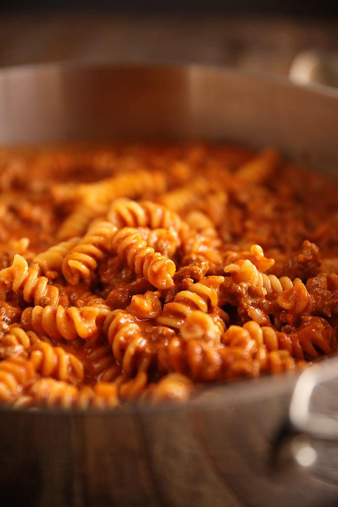 Skillet with Creamy Italian Pasta Skillet