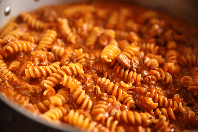 Skillet with Creamy Italian Pasta Skillet