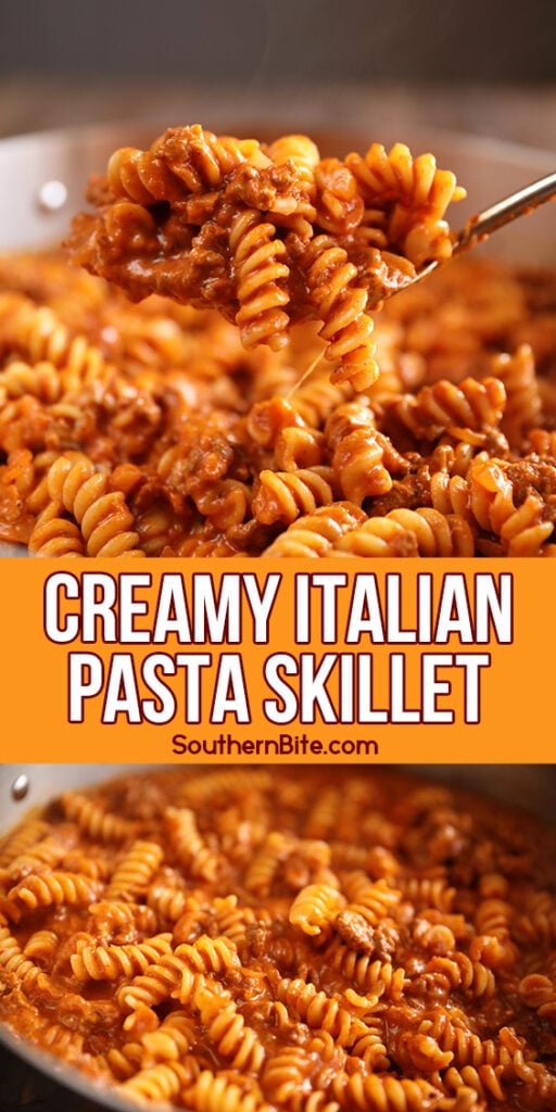 Creamy Italian Pasta Skillet - image for Pinterest