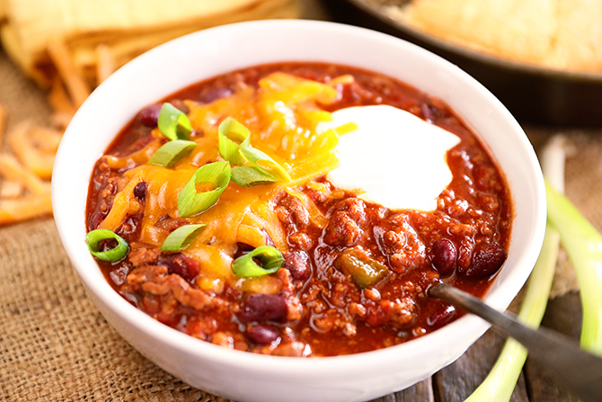 Bowl of Nora Kelley's Quick Chili