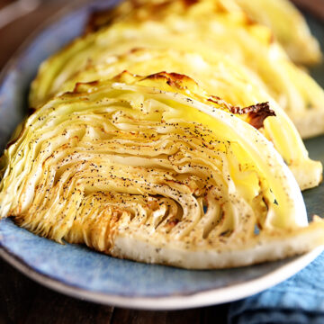 Roasted Cabbage on a platter