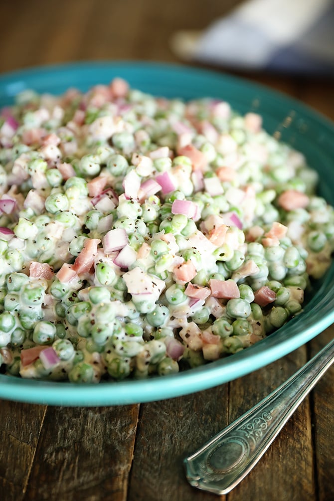 Easy Pea Salad in bowl