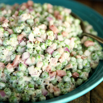 Easy Pea Salad in bowl