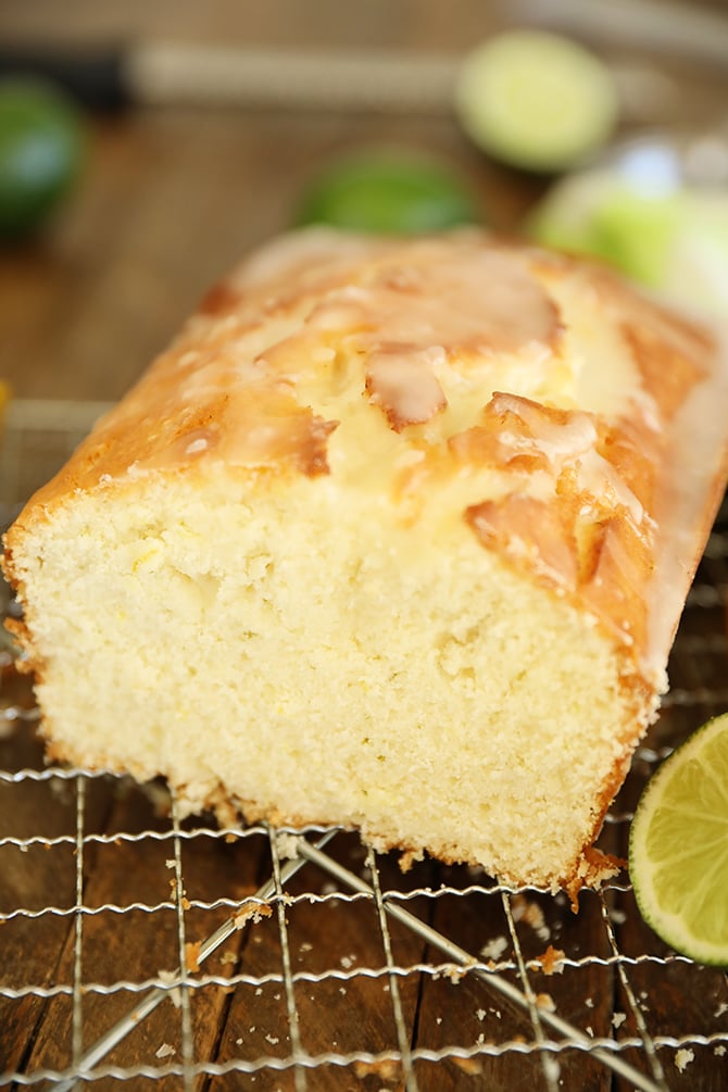 INside of Fresh Lemon Lime Cake