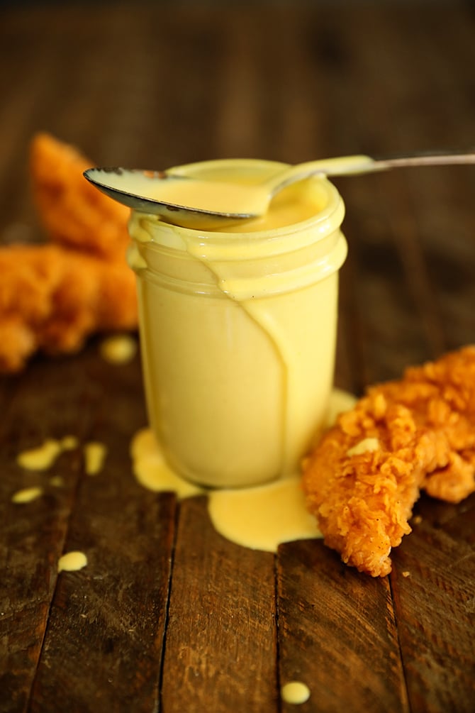 Honey Mustard Dressing in a jar