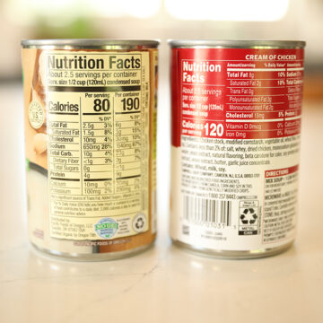 Cans of Cream of chicken soup
