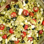 Pesto Pasta Salad in a bowl
