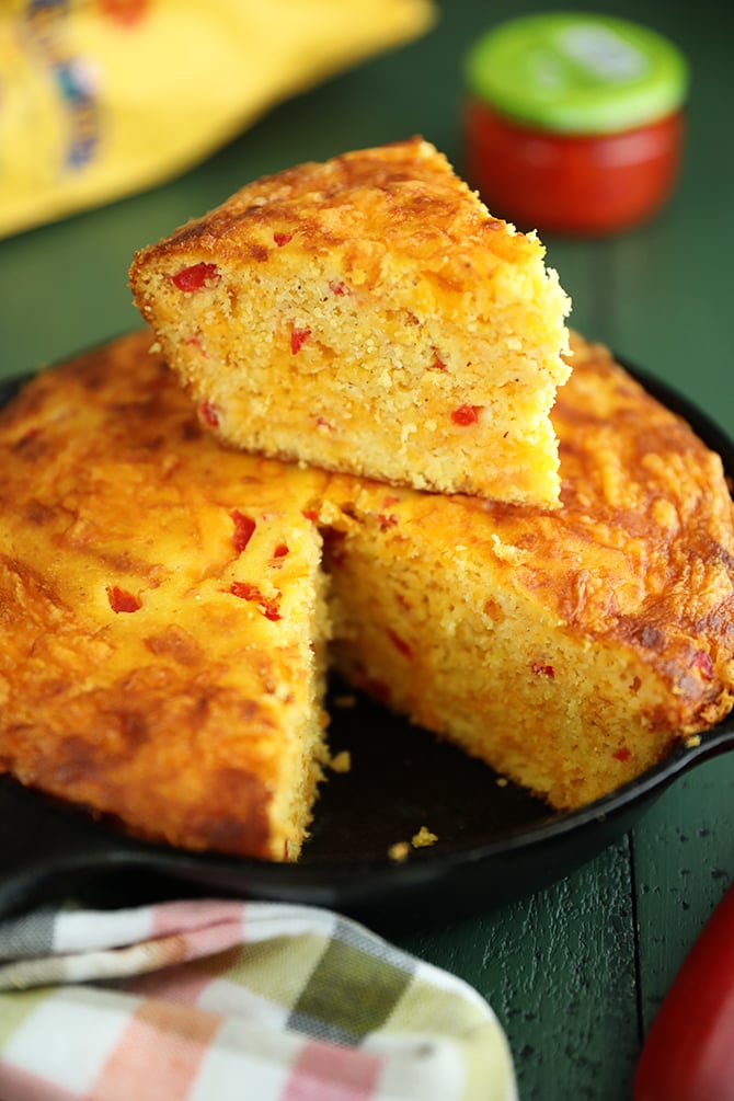 Piece of Pimento Cheese Cornbread