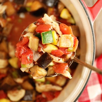 Chicken Ratatouille in a pot