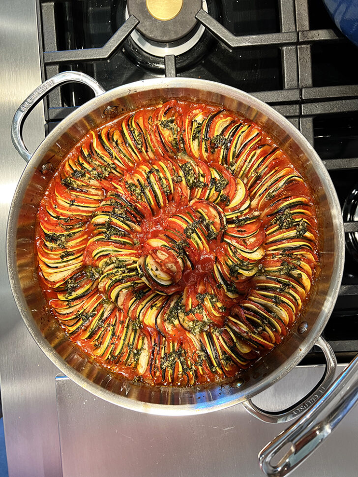 ratatouille in a pan