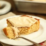 Piece of Apple Butter Cake with bite missing