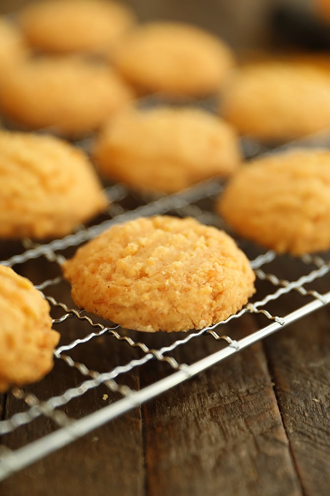 Easy Cheese Straw Cookies on a cooling rack