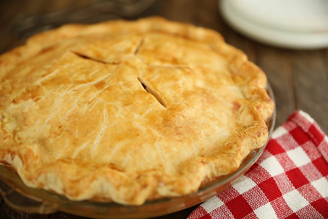 Whole, baked Simple Apple Pie