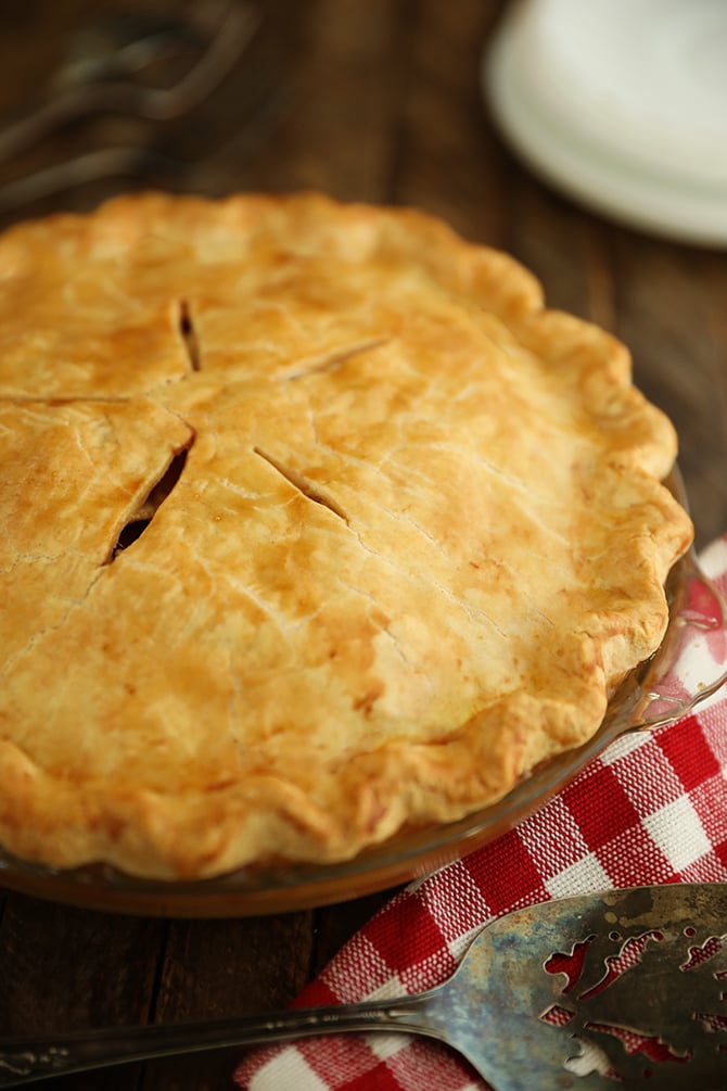 Whole, baked Simple Apple Pie