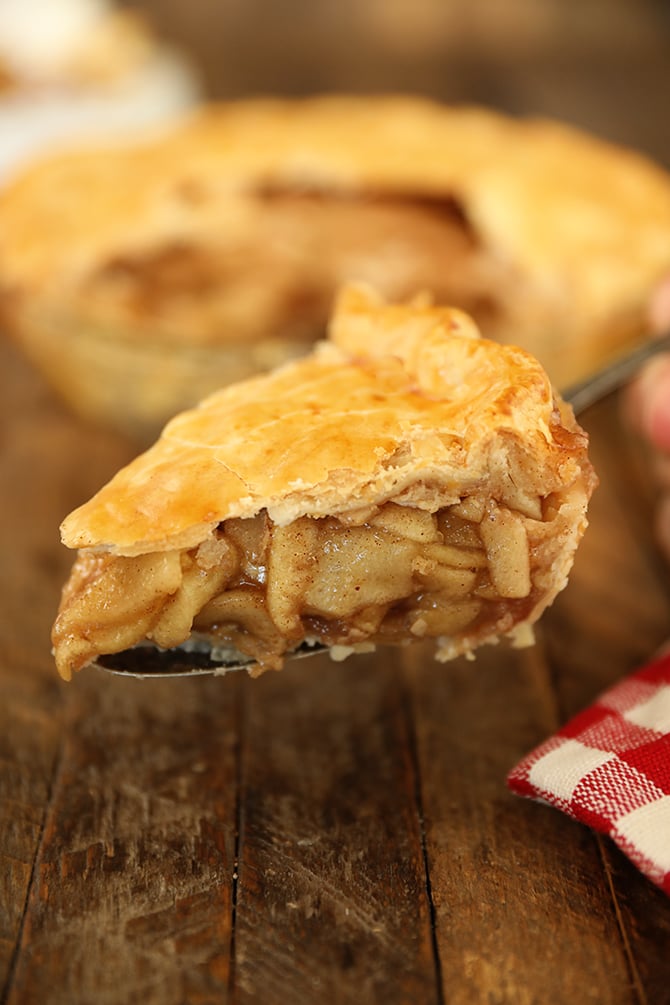 Thick slice of Simple Apple Pie