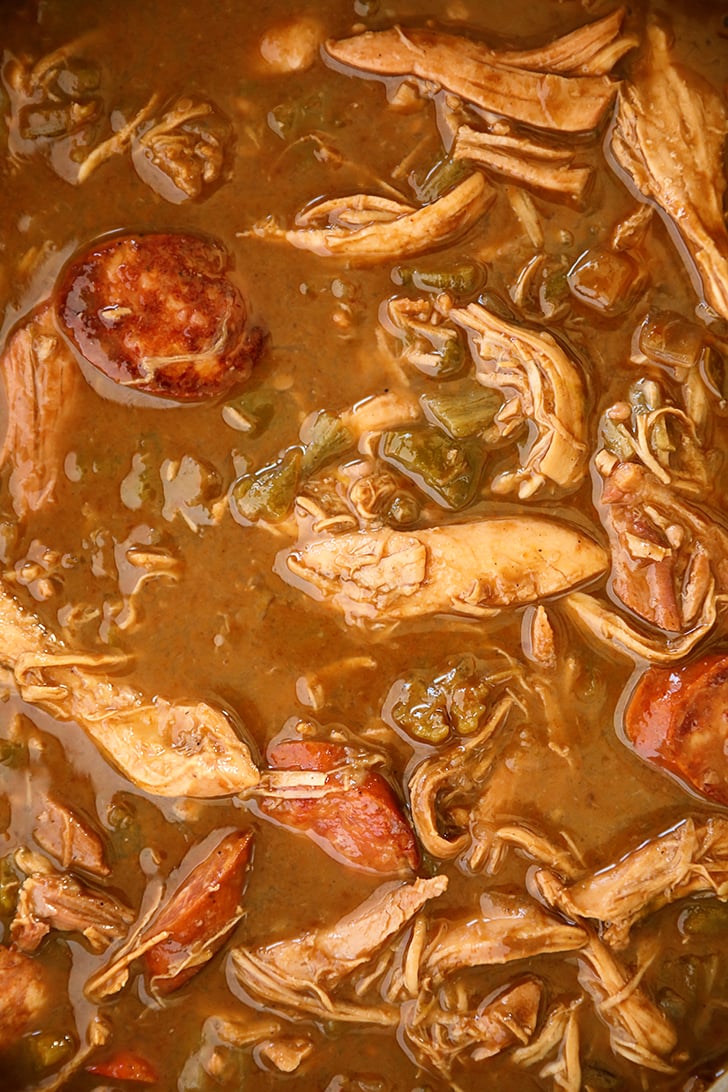 Close up of Chicken and Sausage Gumbo