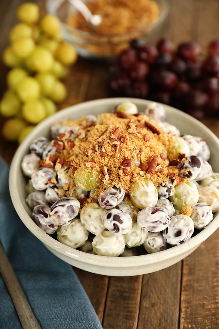 Creamy Grape Salad in a bowl.
