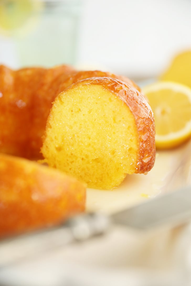 View of inside of Lemonade Cake.
