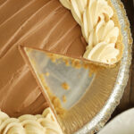 Costco Peanut Butter Chocolate Cream Pie Slice.