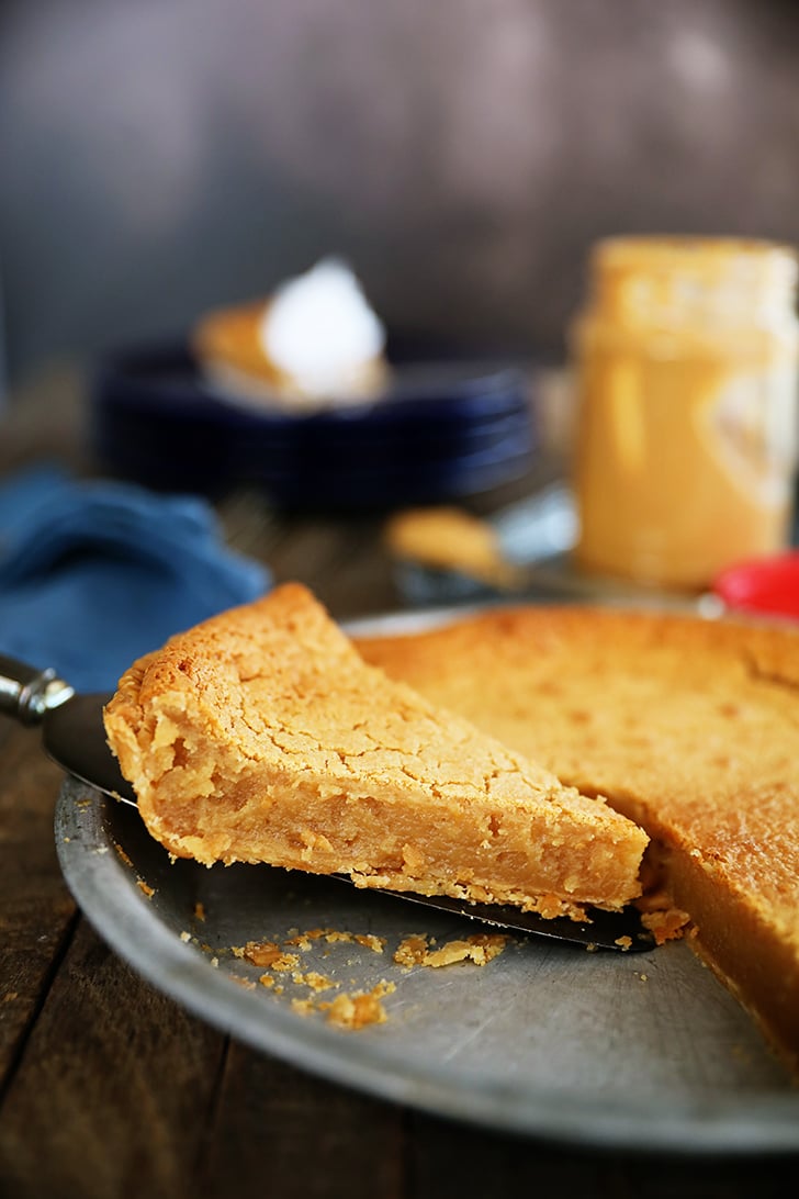 Taking a slice of Peanut Butter Chess Pie